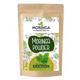Moringa Mantra Moringa Leaf Powder 500g, Organically Grown Powdered Moringa Leaves, Tested for Heavy Metals