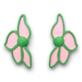 Unbranded Floral Two Tone Pierced Earrings -  3D Printed - Feminine