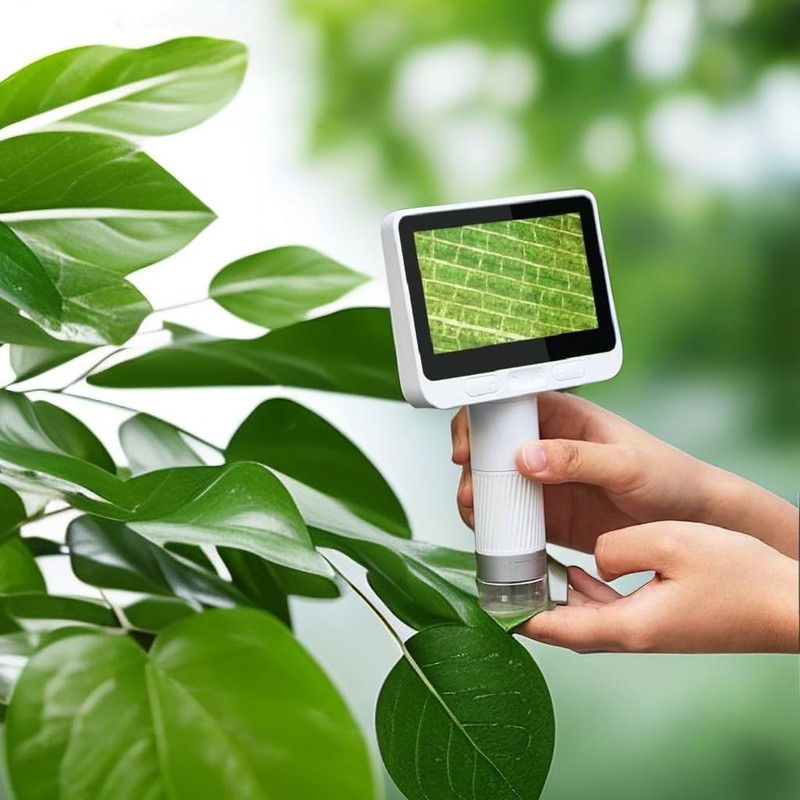 Microscope, 100 - 1600x, 4.3 Inch LCD, Digital Microscope, WIFI,