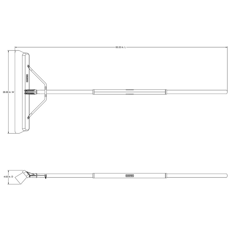Harper 24 Inch Push Broom with Stiff Bristles, Premium Heavy