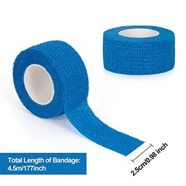 12 Rollen Fingerpflaster Selbsthaftende Bandage 2,5cm x 4,5m Selbstklebender Verband Haftbandage Elastische Binde Cohesive Fixierverband Pflasterverband Pet Vet Wrap f√ºr Erste Hilfe Sport (Wei√ü)