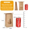 Eupako 3.54x2.36x6.7 Bakery Bags with Window 50 PCS Brown Tin