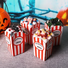 Halloween Horror Theme Popcorn, Mouse, Spider, Eyeball, Skull Set for Haunted House Parties One Size/Blue Eye Popcorn 10ea