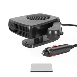 Baceyong 2 in1 Portable 150W Auto Heating Cooling Fan Defroster defogger for Car Truck 12V Black