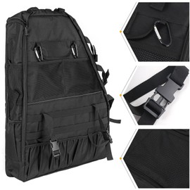 PKEDUO Roll Bar Storage Bag Multi-pocket Rear Cargo Organizers Saddlebag Compatible with 2007-2024 Jeep Wrangler JK JL 4-DOOR(NOT FOR 2-DOOR MODELS)