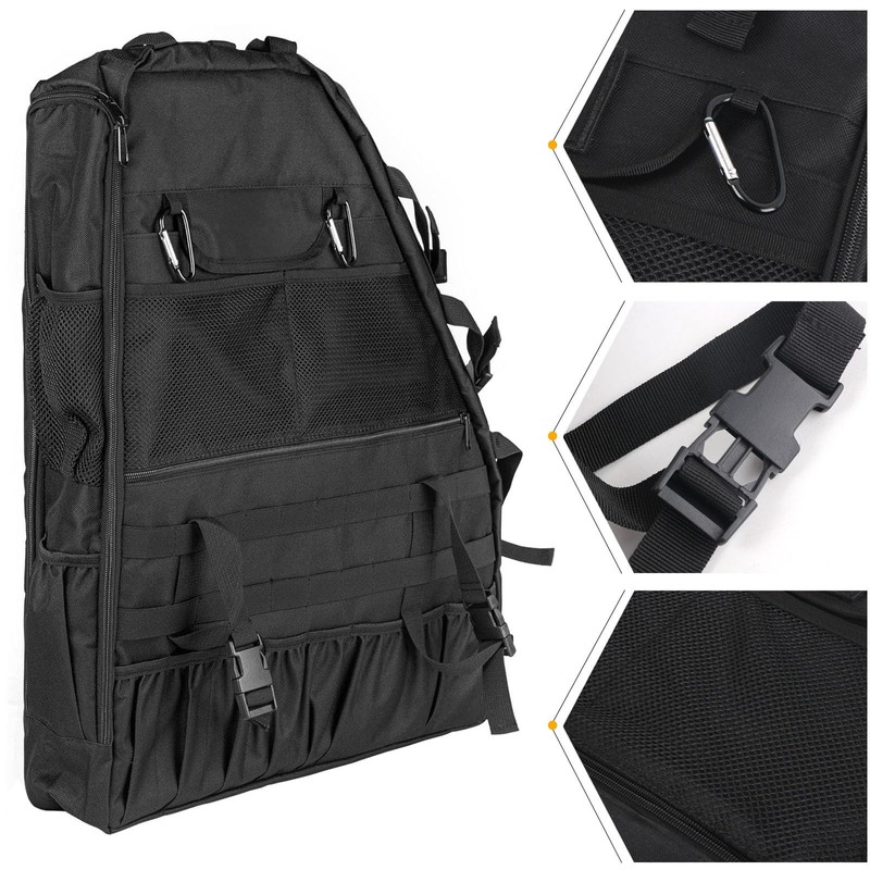 PKEDUO Roll Bar Storage Bag Multi-pocket Rear Cargo Organizers Saddlebag
