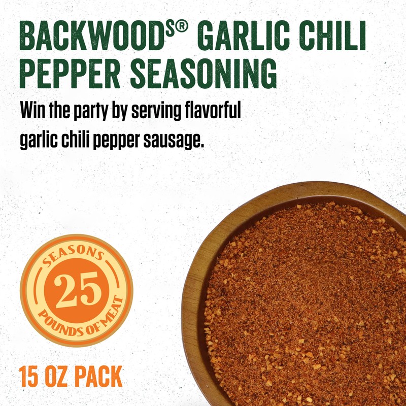 LEM Products Backwoods Garlic Chili Pepper Fresh Sausage Seasoning, Ideal
