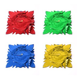 Jagowa 4PCS Christmas Hanging Decorations Foil Ceiling Maple Garland Festive Party Hanging Decorations