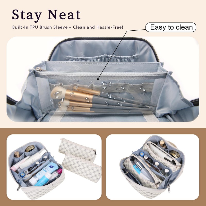 BOYATU Travel Makeup Bag Cosmetic Bags for Women: 3 Pcs