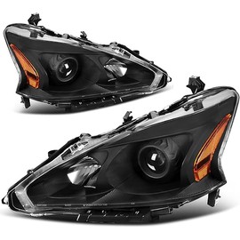 AUTOSAVER88 Projector Headlight Assembly Compatible with 2013-2015 Altima Base S SL SV 4-Door Sedan 13 14 15 Altima Headlamp Replacement Driver & Passenger Side (Not for Coupe)