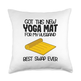 Got This New Yoga Mat For My Husband Best Swap Ever Mom Yoga Throw Pillow