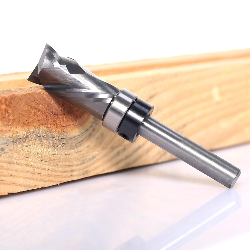 SICWOOD Compression Top Bearing Flush Trim Router Bit 1/4 Shank