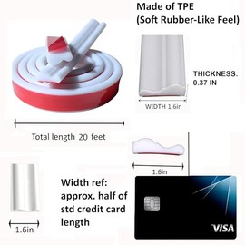 20FT x 1.6IN Peel and Stick Wall Molding Trim, TPE Rubber Flexible Chair Rail for Mirror Frames, Doors & Home Decor - Matte White (Note: Heat Treatment Required for Best Adhesion)