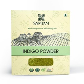 SAMYAM Natural Indigo Powder - 200g Pack | Natural Hair Dye, Chemical and PPD Free
