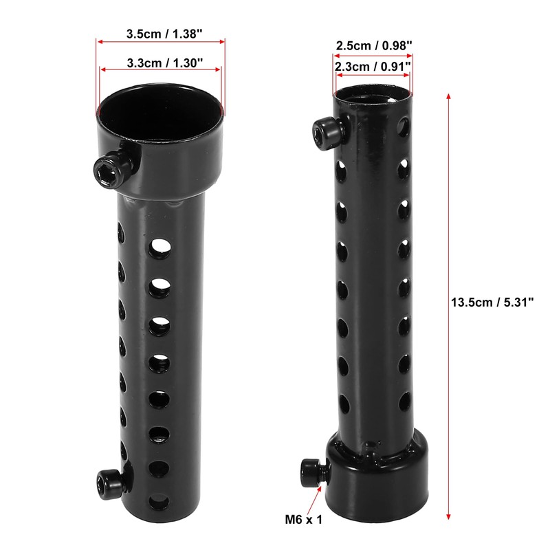 Motoforti 2pcs 35mm Universal Motorcycle Exhaust Silencer Exhaust Insert Muffler