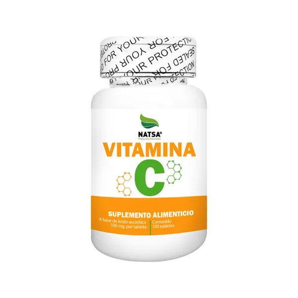 Vitamina C 100 Tabletas 500 Mg Cu, Calidad Premium Sabor