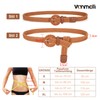 VONMELLI Women's Braided Rattan Belt, Slim 1.8 cm Boho Belt