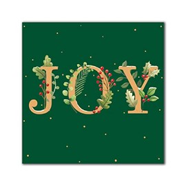 Pack of 8 Festive Joy Green Marie Curie Charity Christmas Cards Xmas Cards 556973