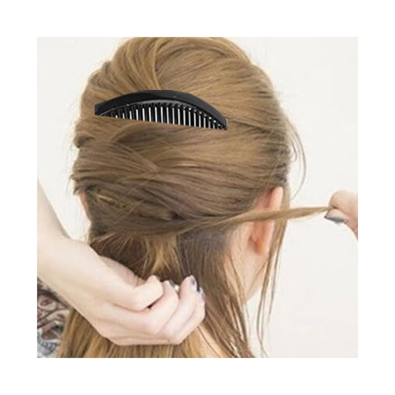LimCryspp 12-Piece French Small Hair Comb, Plastic-Toothed Decorated Hair Clip