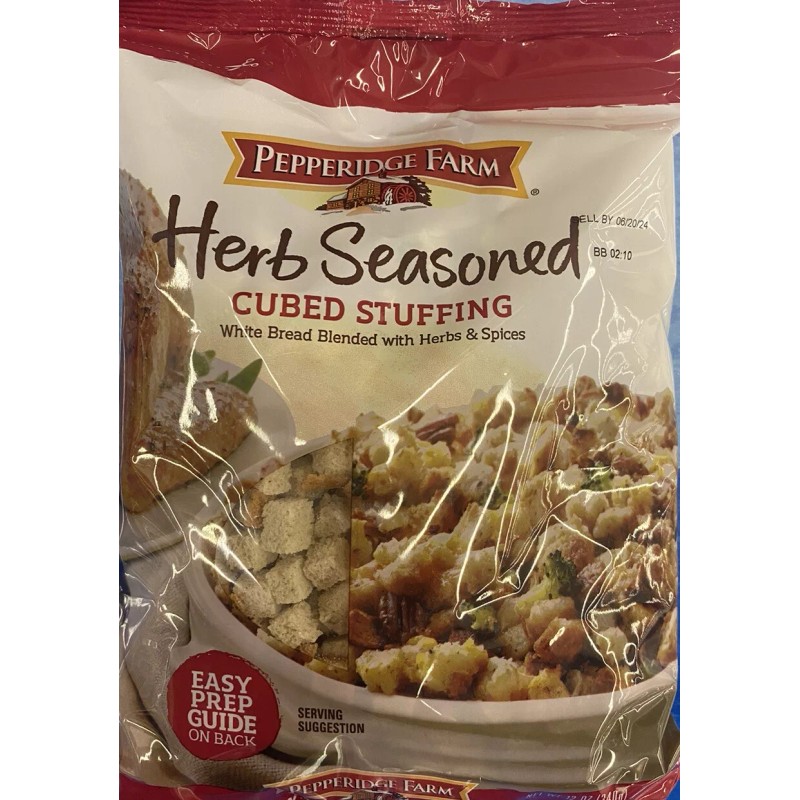 Pepperidge Farm HERB SEASONED CUBED STUFFING 12 oz Bag