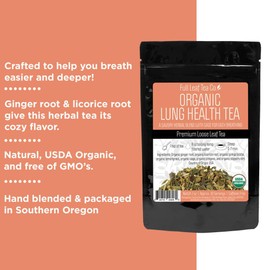 Organic Lung Health Loose Leaf Tea - 2oz Bag (Approx. 30 Servings) | Full Leaf Tea Co.
