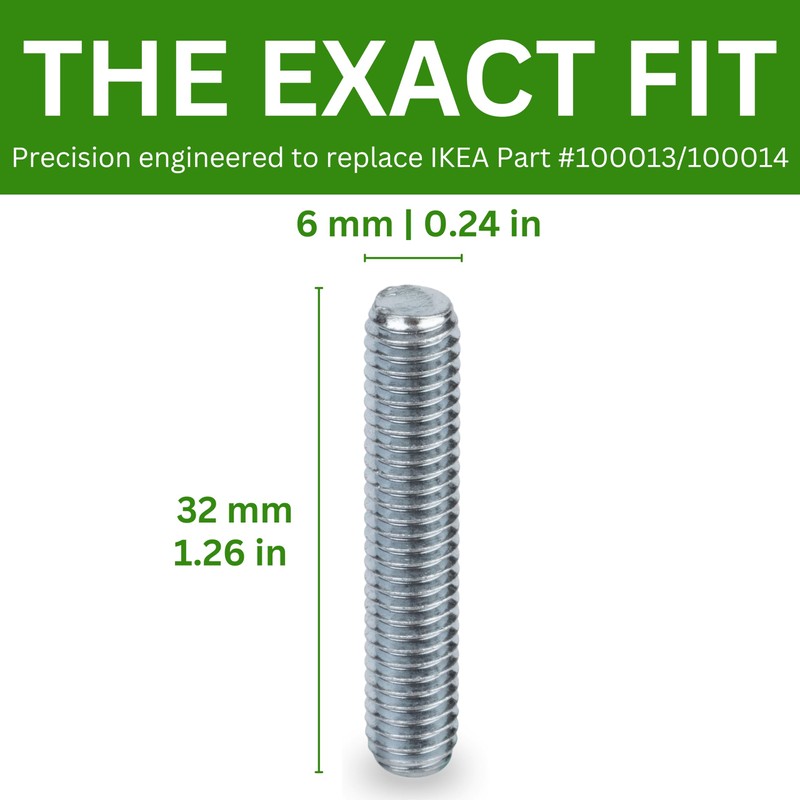 Spare Hardware Parts Bunk Bed Threaded Screw (Replacement for IKEA