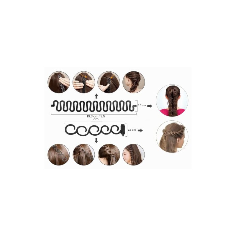 25 Piezas Kit de Herramientas para peinar el cabello,kit de