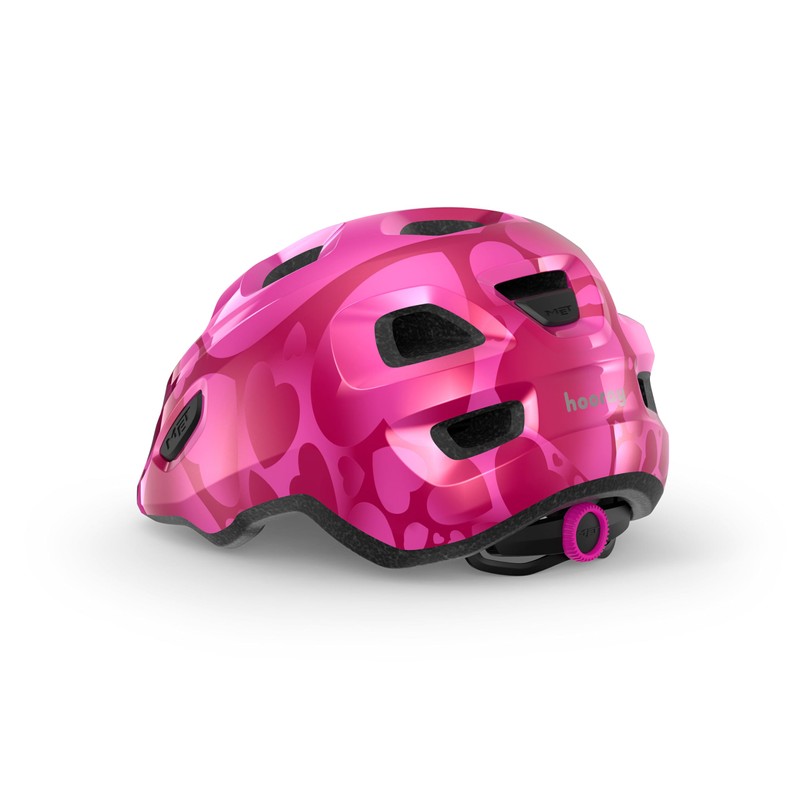 MET - Hooray Children's Cycling Helmet In Pink / Hearts