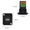 QIANRENON USB2.0 Panel Mount Terminal Block Connector Panel Mount USB