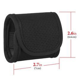 Geekria Earbuds Soft Case, Compatible with Bose Soundcore JBL Earbuds, Suitable for Travel, Mountaineering, Washable, with Velcro Closure, Can Be Attached to Shoulder Strap or Backpack (Black)