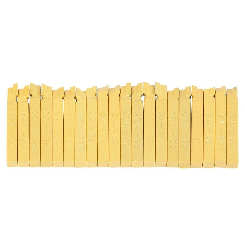 20Pcs 1/4” Lathe Tools Carbide Tipped Welding Milling Cutting Turning