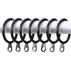 Pack of 24 Strong Metal Curtain Hooks Rings with Fixed
