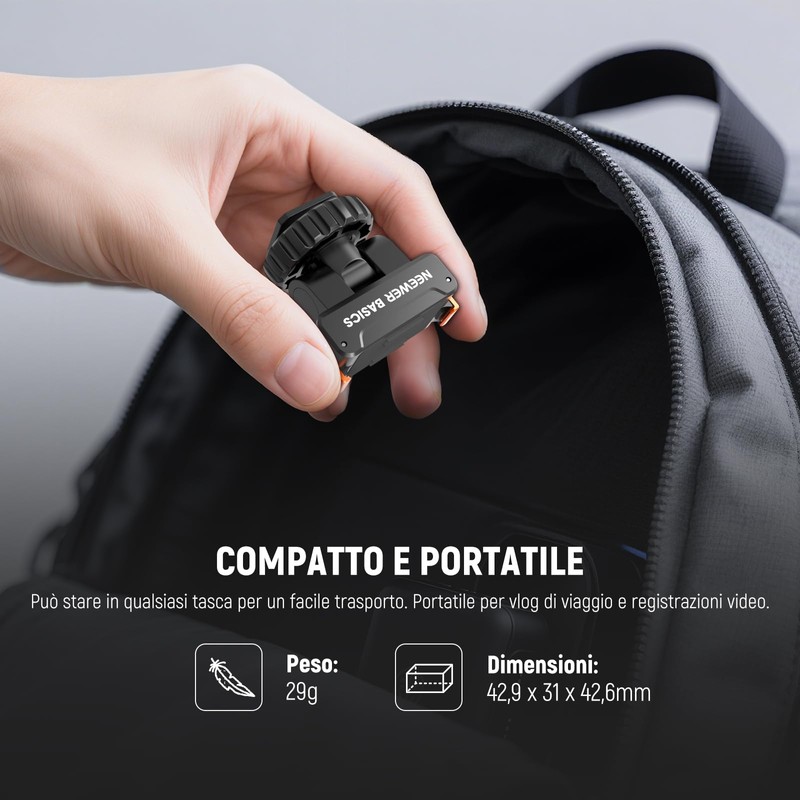 NEEWER BASICS Adattatore Cold Shoe Magnetico Compatibile con DJI OSMO