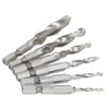 6PCS Hex Shank Combination Drill Tap 3 in 1 HSS