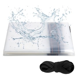 Clear Tarpaulin Waterproof Heavy Duty 2m x 2m Transparent Tarpaulin Sheet, Transparent PVC Clear Tarpaulin with Eyelets and Rope, Waterproof Tarpaulin for Home Garden Outdoor Camping Caravan