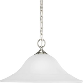 Progress Lighting P5095-09 1-Light Pendant, Brushed Nickel