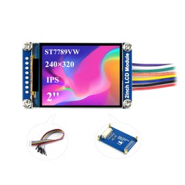 Waveshare 2inch Mini LCD Screen - Compatible with Raspberry Pi/Arduino/STM32, 240x320 Resolution IPS LCD Display, 262K RGB Color, Embedded ST7789VW Driver, SPI Interface