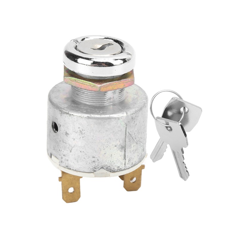 Universal Ignition Switch Lock Cylinder with Keys Aluminum Alloy Replacement
