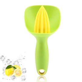 Lemon Squeezer with Splash Guard and Core Catcher, Fruit Press, Manual Lemon Squeezer, Ergonomic Mini Juicer Hand Press for Household Kitchen Appliances [Green]
