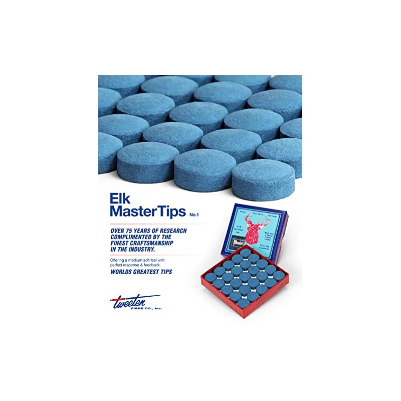 Tweeten Elk Master Billiard Pool Cue Tips Fibre Company (14