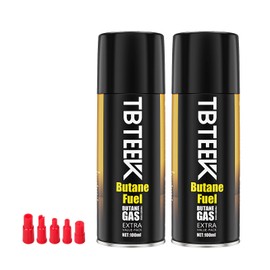 TBTeek Butane Refill, Ultra-Refined Lighter Fluid Refill, Butane Fuel Refill, Butane Canister for Torch Lighter, Butane Torch, Kitchen Blow Torch (2 Can)