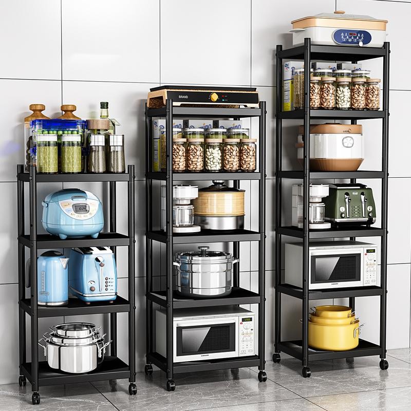 7CODE Heavy Duty Shelving,Metal Utility Storage Racks with Rolling Wheels,