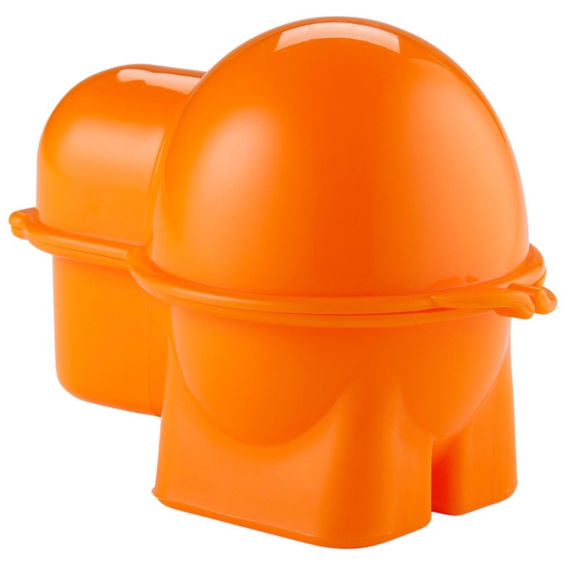 Hutzler Egg To-Go Snack Container with Spice Shaker, Orange