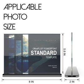 vilkok 2Pack Shatterproof Acrylic Sign Holder 8x6 Inch-3.0mm Thick Double Sided Horizontal Display Stand, Menu/Poster Frame for Restaurant, Wedding, Trade Show & Retail