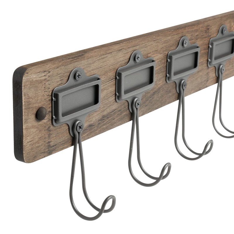 Spectrum Vintage Living 5 Hook Coat Rack Wall Mount with