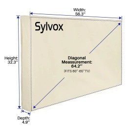 Sylvox 60-65 inch Outdoor TV Cover Waterproof TVs Dustproof Weatherproof