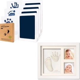 KeaBabies 4-Pack Inkless Hand and Footprint Kit and Baby Hand and Footprint Kit - Ink Pad for Baby Hand and Footprints - Baby Footprint Kit