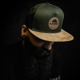 Blackskies Pathfinder Snapback Cap, Unisex Premium Baseball Cap, Adjustable, One Size - Umbrella. Green