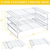 Hunnycook Cooling Racks - 10 * 16 Inch 3PCS Stackable