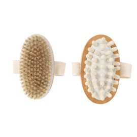 FOMIYES 2pcs Wooden Air Bag Massager Bath Brush Body Brush Massager for Skin Care